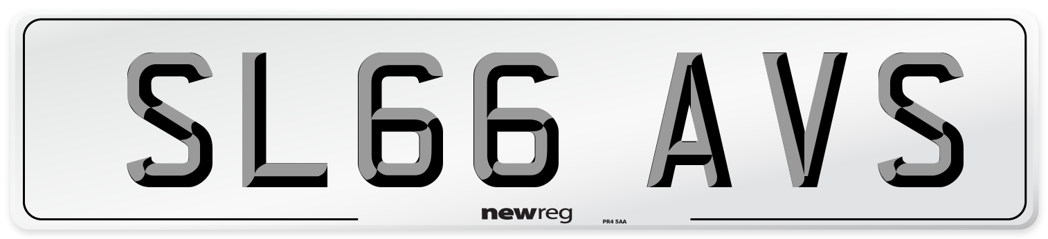 SL66 AVS Number Plate from New Reg
